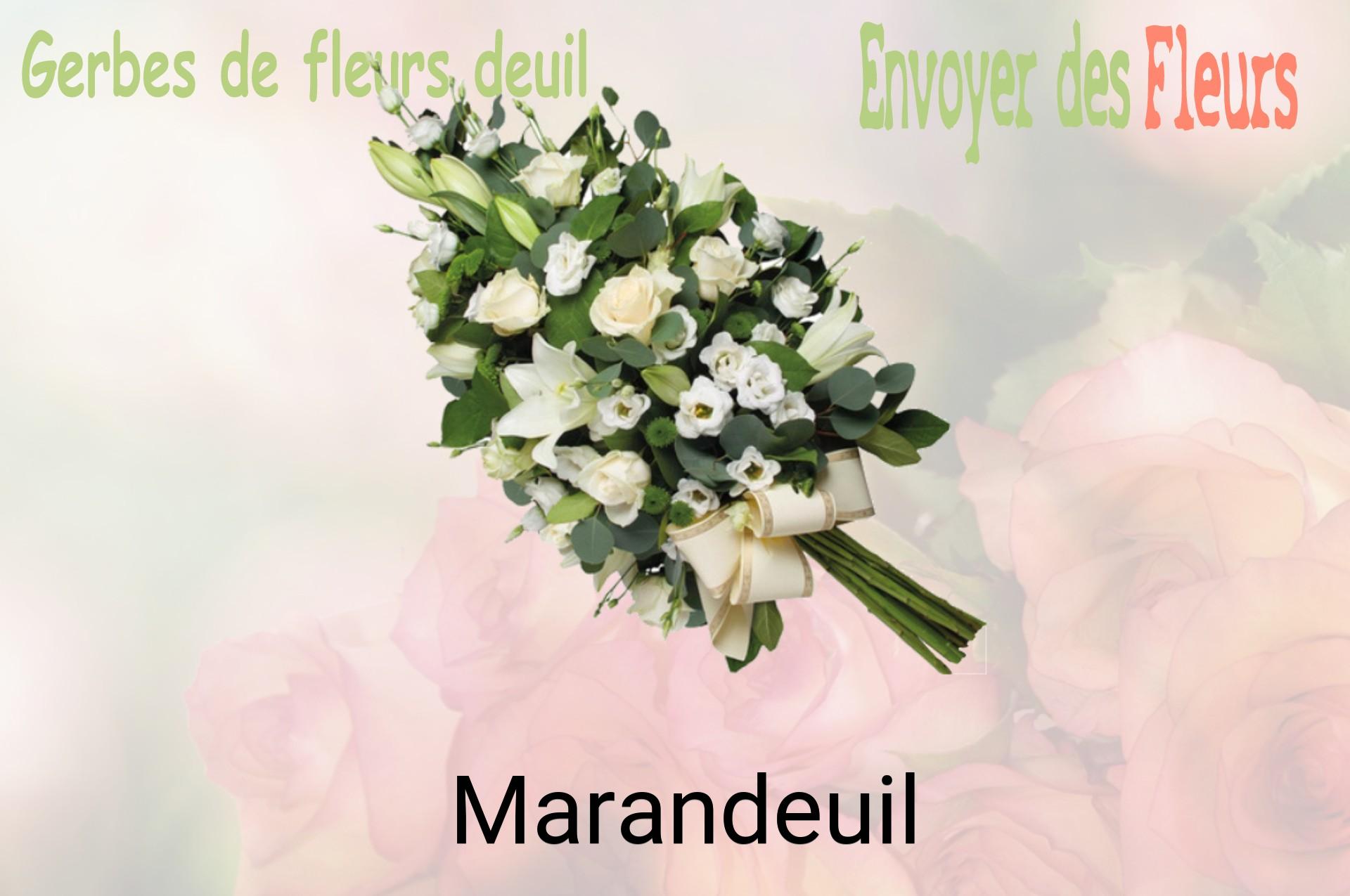 Gerbe de fleurs de deuil livrée à Marandeuil